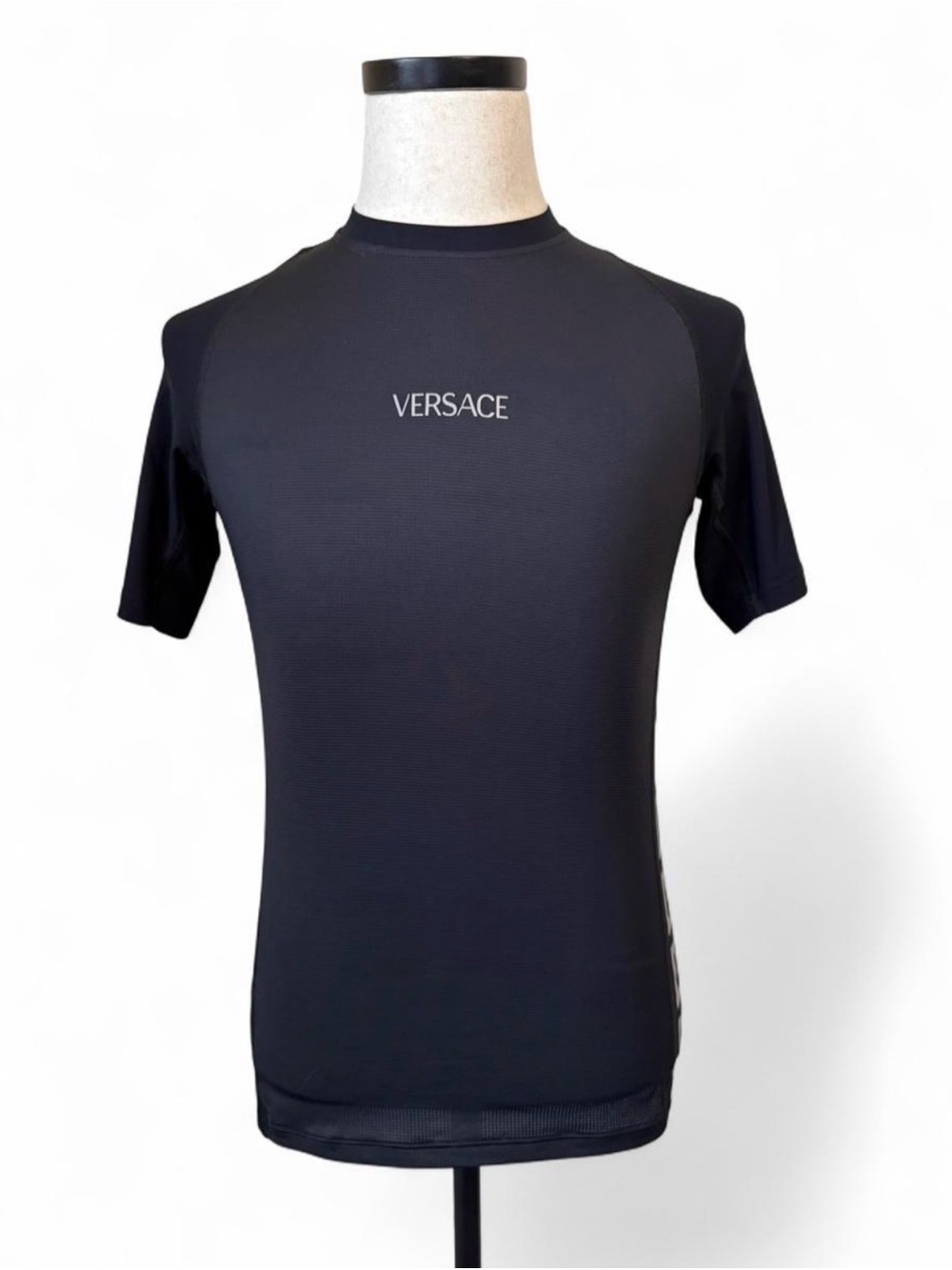 Versace Black Greca Running T-Shirt Brand New. Size Small
